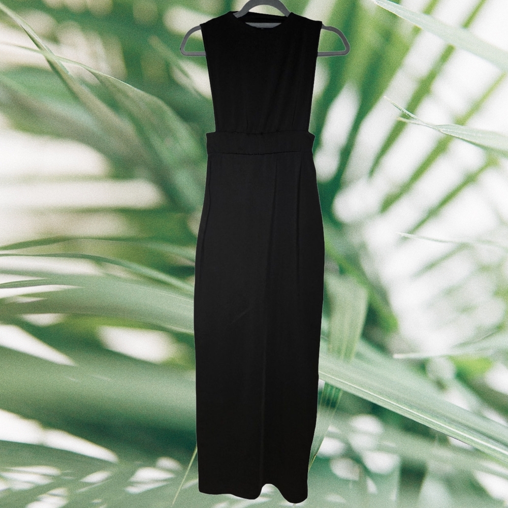 SHEIN Classic Black Maxi Dress